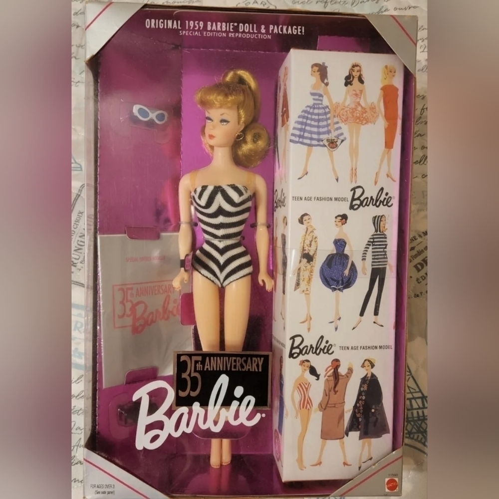 BRAND NEW ORIGINAL VINTAGE 1959 35TH ANNIVERSARY BARBIE DOLL SPECIAL EDI…